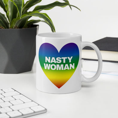Nasty Woman Rainbow Mug - Shrill Society 